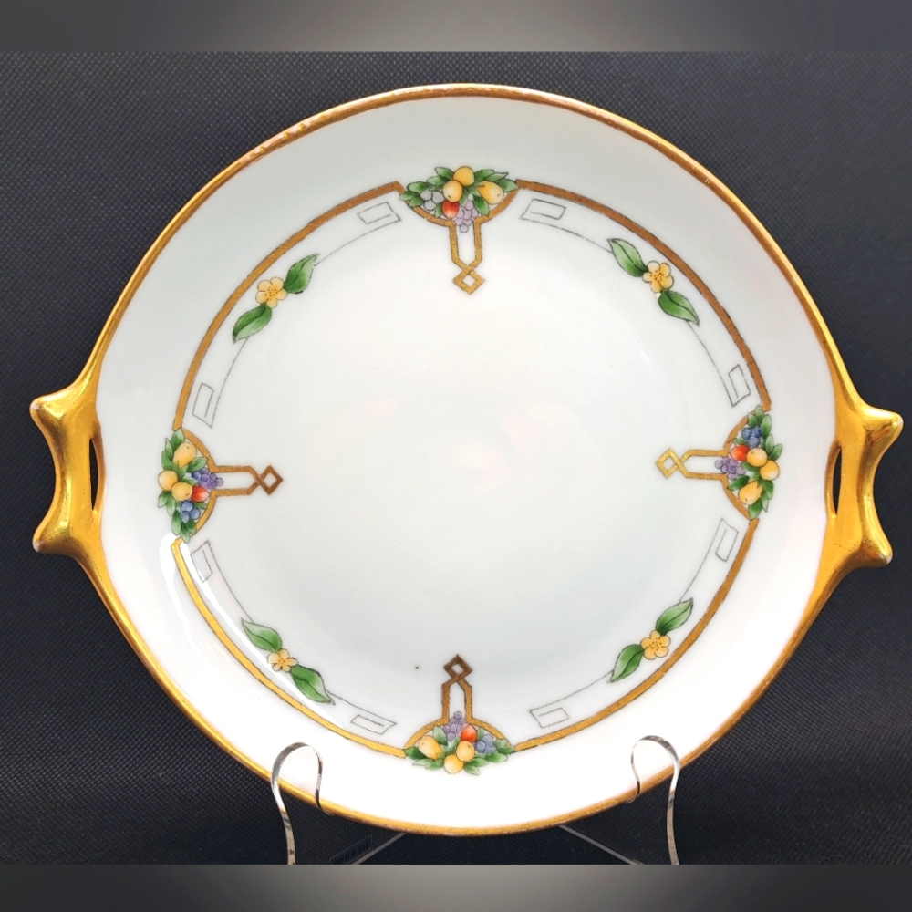 Hutschenreuther Selb Bavaria Double Handled SERVING  PLATE ART DECO 8.5" 1935-65